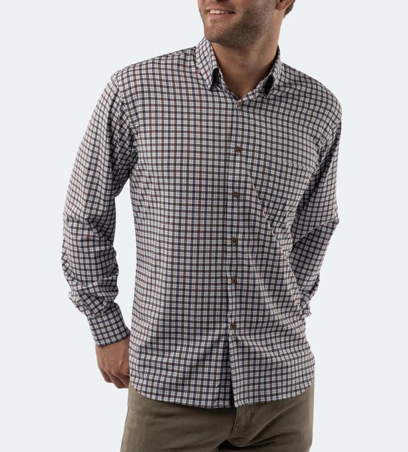 White Plaid Performance Shirt Bold Men's Statement Bold Men's Statement