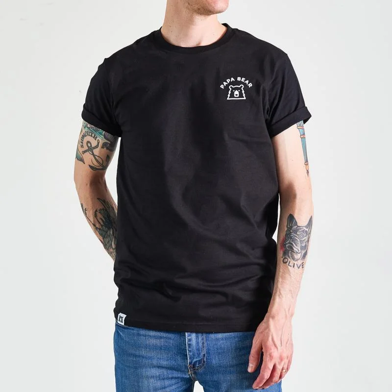 Papa Bear Tee (Black + White) Relaxed Men's Australian  Relaxed Men's Australian 