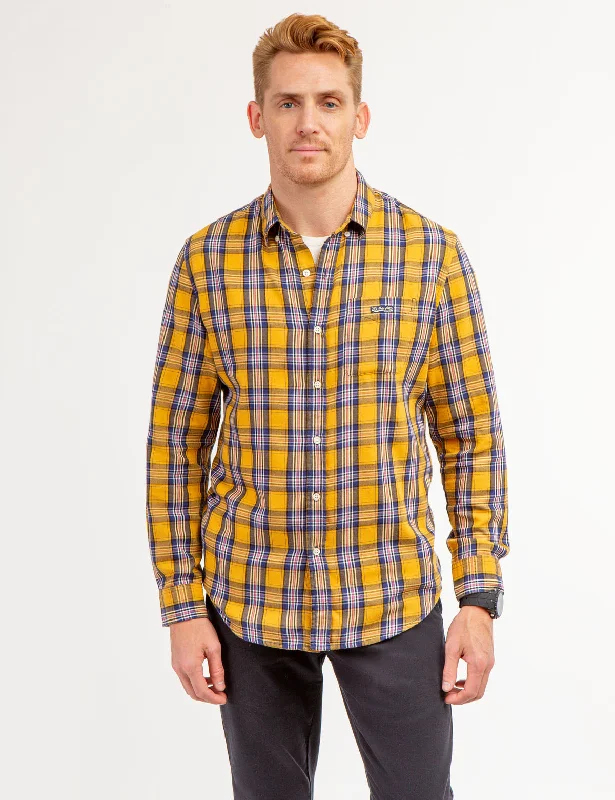 PLAID PEACHED TWILL LONG SLEEVE SHIRT Tough Men's Tactical Tough Men's Tactical