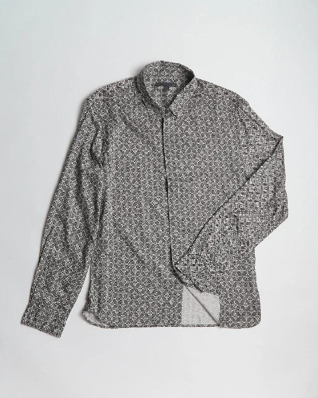 Rodney Long Sleeve Shirt In Foulard Print Streetwear Style Streetwear Style