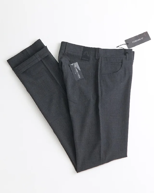 Grey 'stone' Modern Fit Ceramica 5 Pocket Tech Dress Pants Cool Men's Skate Cool Men's Skate