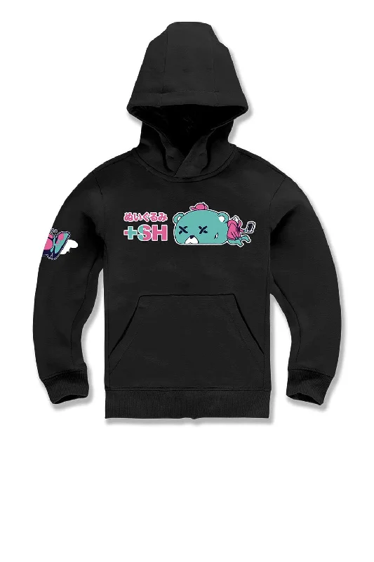 Kids OG Plush Pullover Hoodie (Black) Stylish Men's Neon Stylish Men's Neon