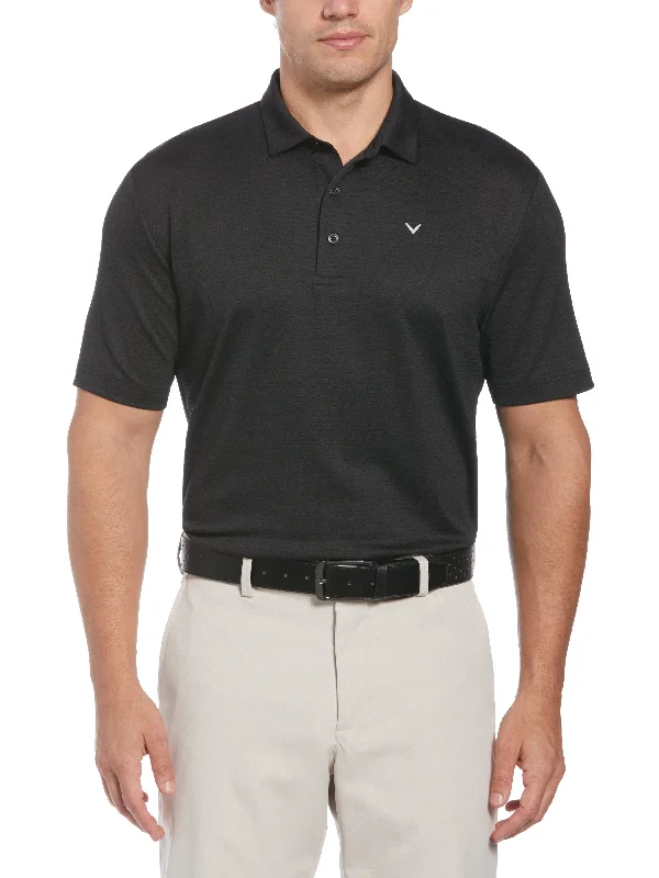 Men's Micro Texture Golf Polo Monochromatic All Monochromatic All