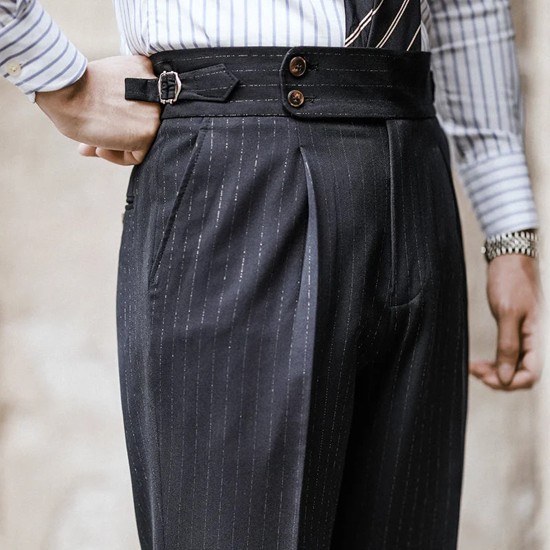 Kensington Pleated Pinstripe Trousers Youthful Men's Pop Youthful Men's Pop