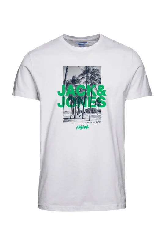 JACK AND JONES COCONUT TREES TSHIRT Stylish Men's Neon Stylish Men's Neon