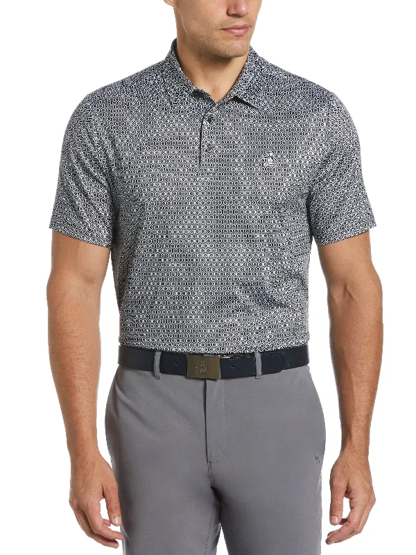 Men's Original Floral Print Polo Polished Men's Silk Polished Men's Silk