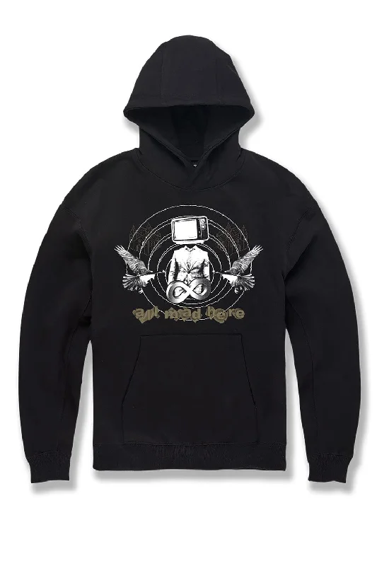 All Mad Here Pullover Hoodie (Black) Refined Men's Classic  Refined Men's Classic 