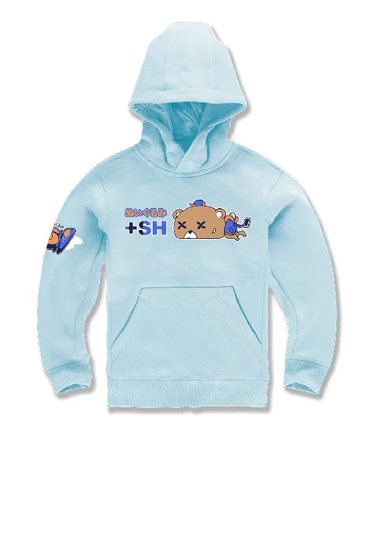 Kids OG Plush Pullover Hoodie (Sky) Refined Men's Hand Refined Men's Hand