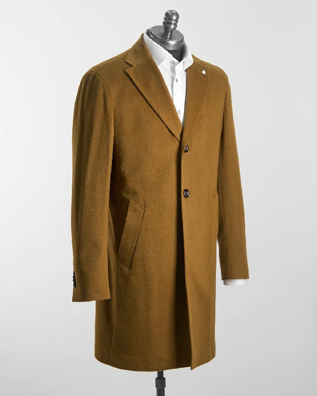 Camel Colombo Wool-Cashmere Topcoat Organic Organic