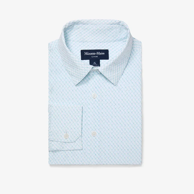 Leeward Dress Shirt - White Diamond Texture Earthy Men's Sustainable  Earthy Men's Sustainable 