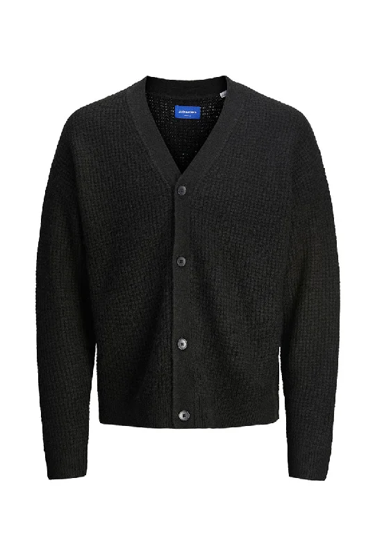 JACK AND JONES ROLLIE WAFFLE KNIT CARDIGAN Preppy Men's College Preppy Men's College