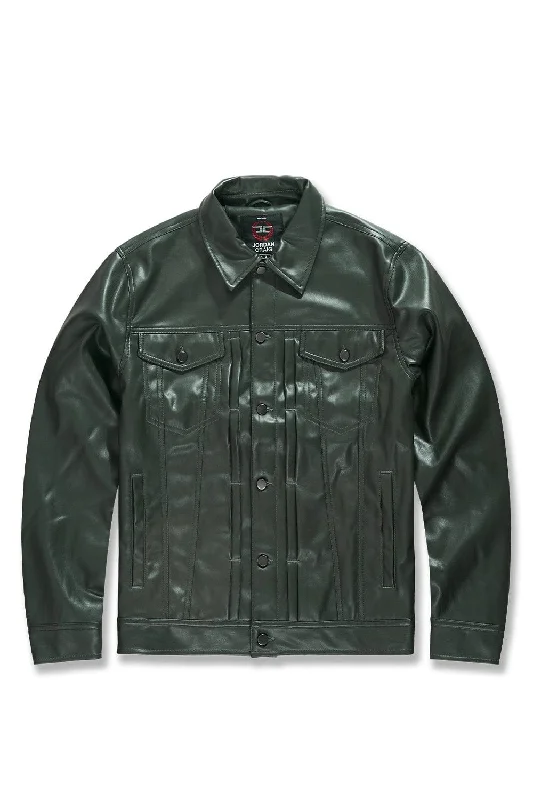 Thriller Trucker Jacket (Olive) Cozy Men's Winter Cozy Men's Winter