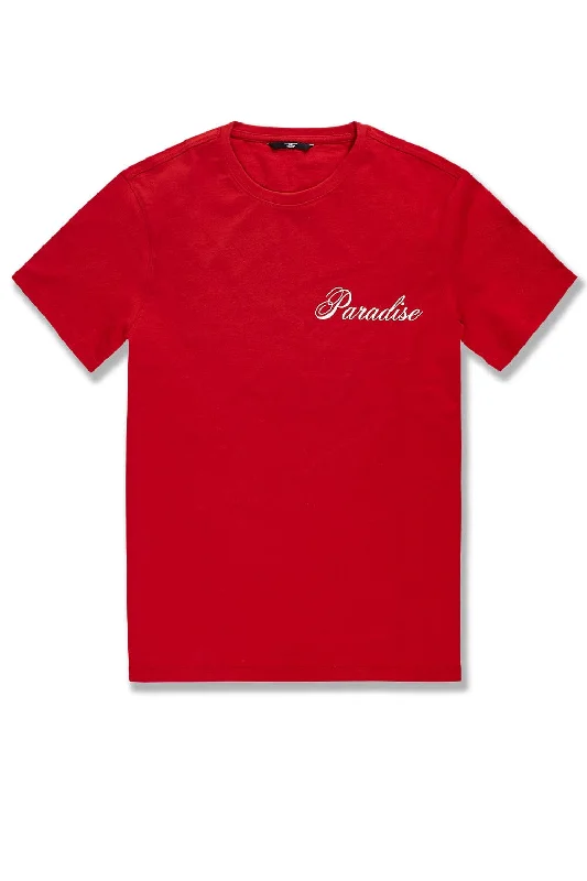 Paradise T-Shirt (Red) Earthy Men's Sustainable  Earthy Men's Sustainable 