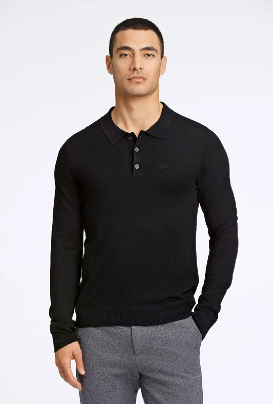 LINDBERGH LS KNITTED POLO Refined Men's Velvet Refined Men's Velvet