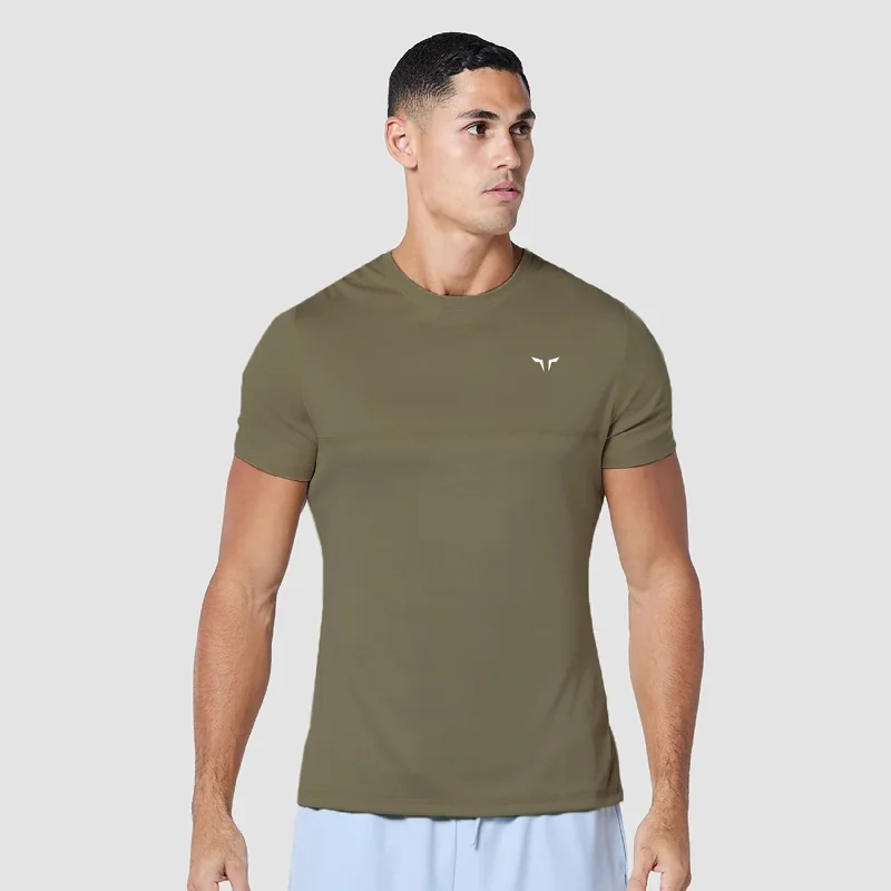 Essential Contrast Tee - Dark Olive Refined Men's European Refined Men's European