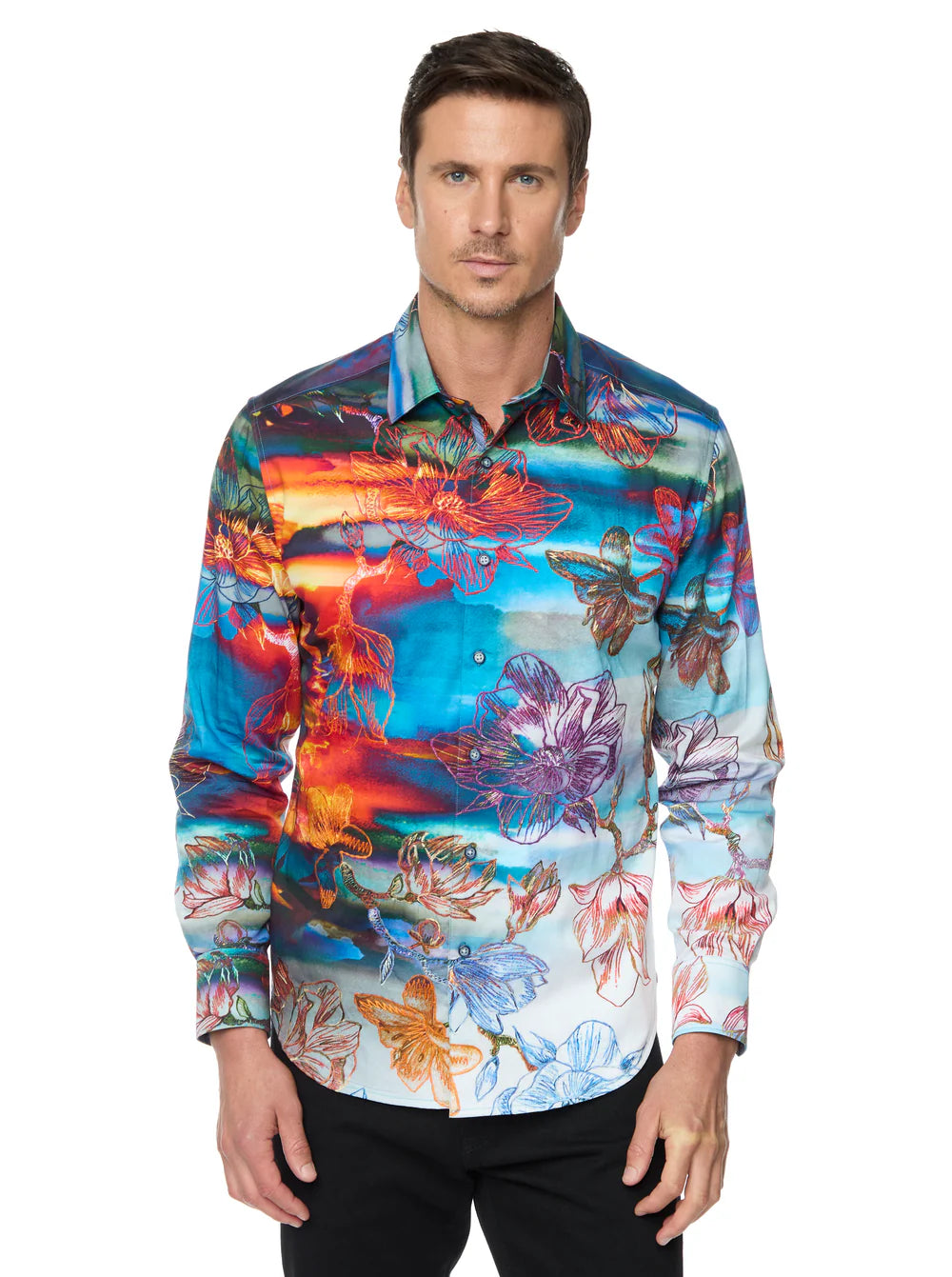 Inverness Long Sleeve Sport Shirt Hip Men's Retro Hip Men's Retro