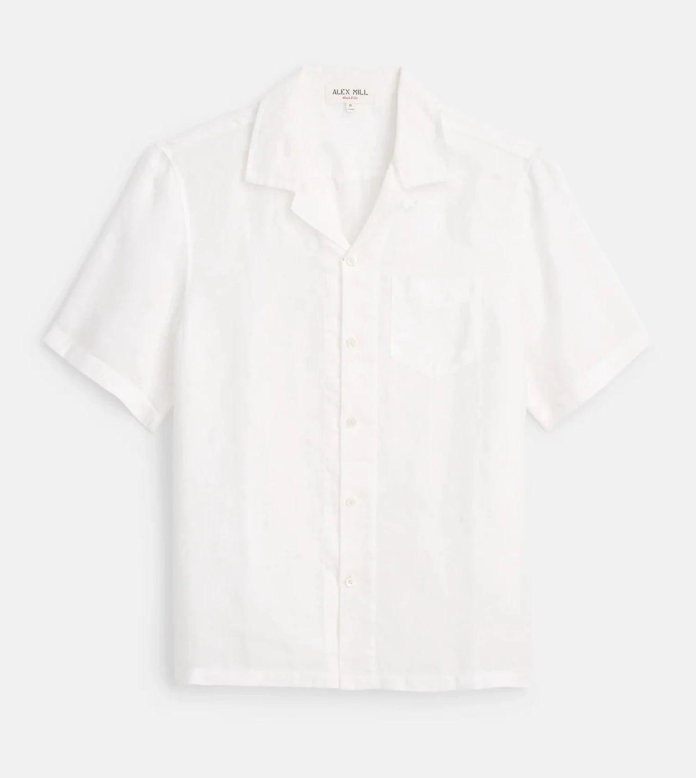 Alex Mill - Camp Shirt in Linen - White Classic Men's Pin Classic Men's Pin