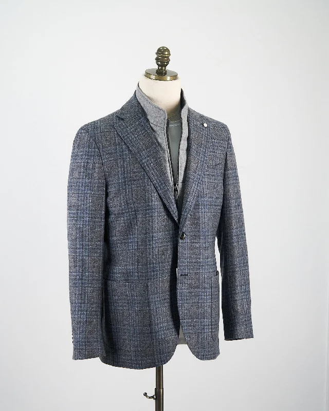 Wool Check Travel Sport Jacket Trendy Men's Oversized Trendy Men's Oversized