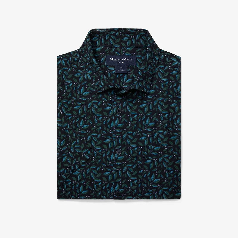 Leeward Dress Shirt - Navy Foliage Artistic Men's Avant Artistic Men's Avant