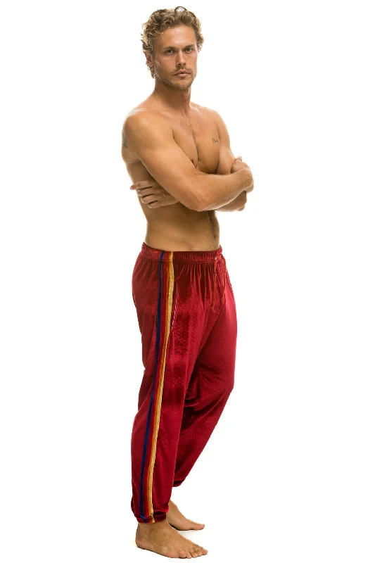 CLASSIC VELVET SWEATPANTS - RED Traditional Men's Wool Traditional Men's Wool