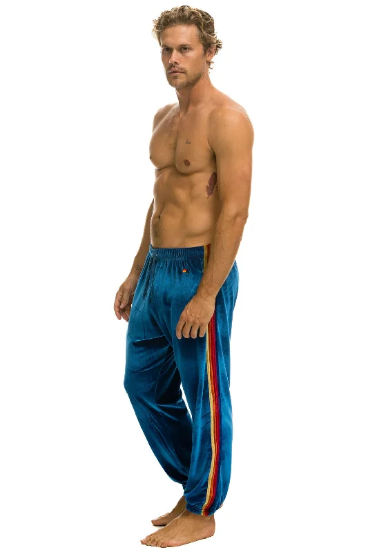 CLASSIC VELVET SWEATPANTS - VINTAGE BLUE Dapper Men's Bow Dapper Men's Bow