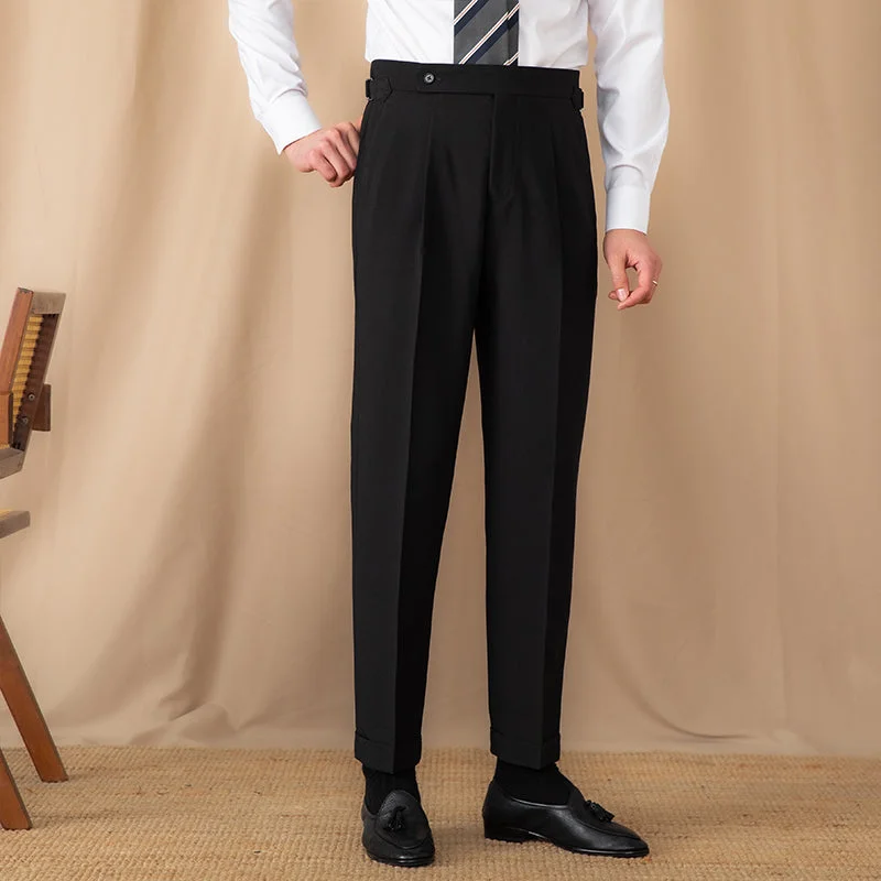 Perugia Ufficio Single Pleated Straight Fit Trousers Sophisticated Men's  Sophisticated Men's 