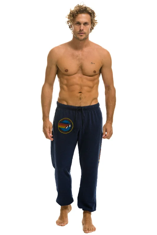 AVIATOR NATION SWEATPANTS - NAVY Cool Men's Distressed Cool Men's Distressed