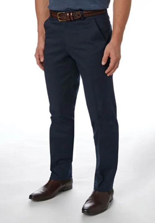 City Club Navigator Cotton Navy Chino FLP010 Laid Laid