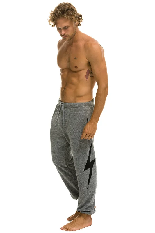 BOLT SWEATPANTS - HEATHER GREY Dapper Men's 1920S Dapper Men's 1920S