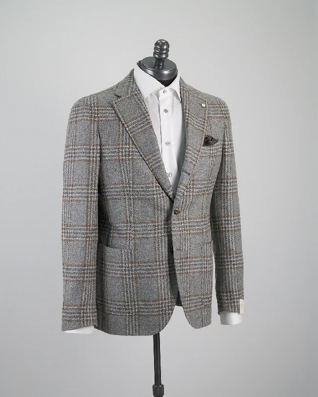 Soft Boucle Glencheck Sport Jacket Refined Men's European Refined Men's European