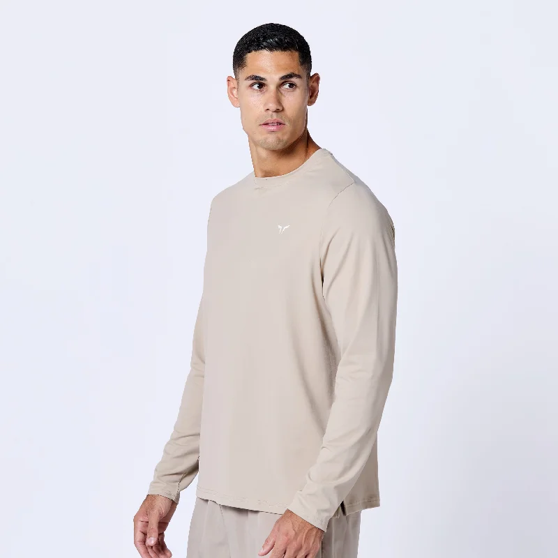 Essential Active Full Sleeves Tee - Cobblestone Sporty Men's Tennis Sporty Men's Tennis