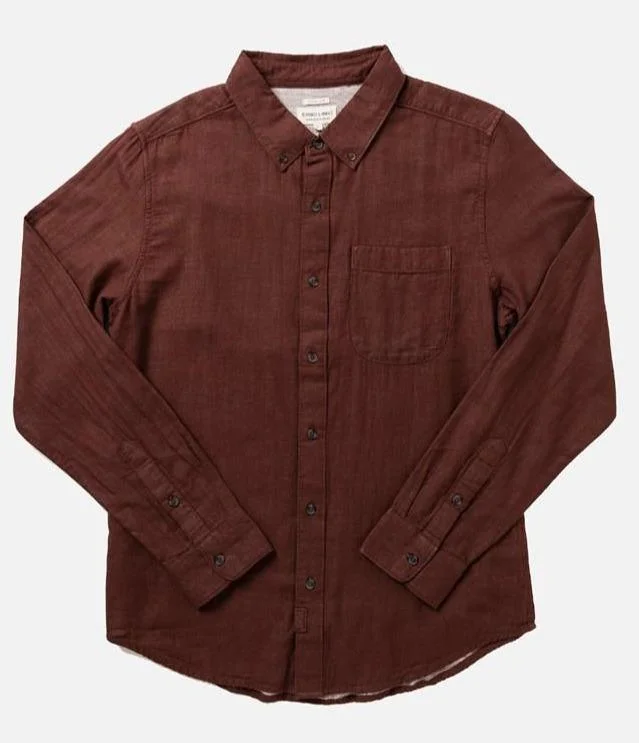 Bridge & Burn - Sutton Burgundy Doublecloth Shirt Tough Men's Tactical Tough Men's Tactical