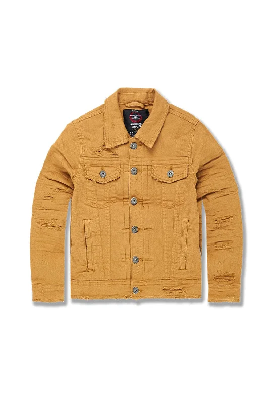 Kids Tribeca Twill Trucker Jacket (Desert) Refined Men's Classic  Refined Men's Classic 