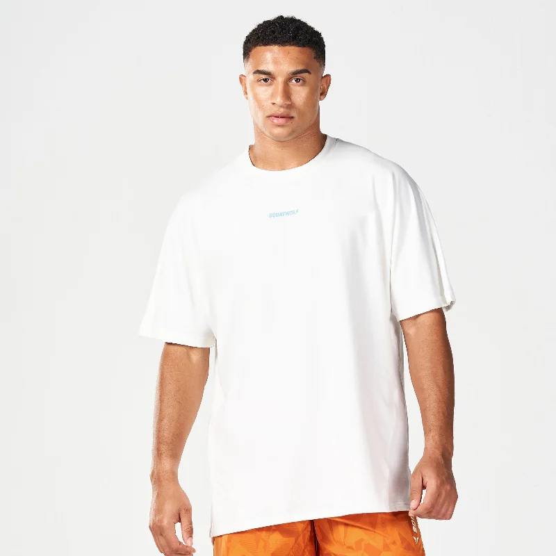 Ultimate Pump Cover Tee Canal Blue Edition - Pearl White Sleek Men's Contemporary  Sleek Men's Contemporary 