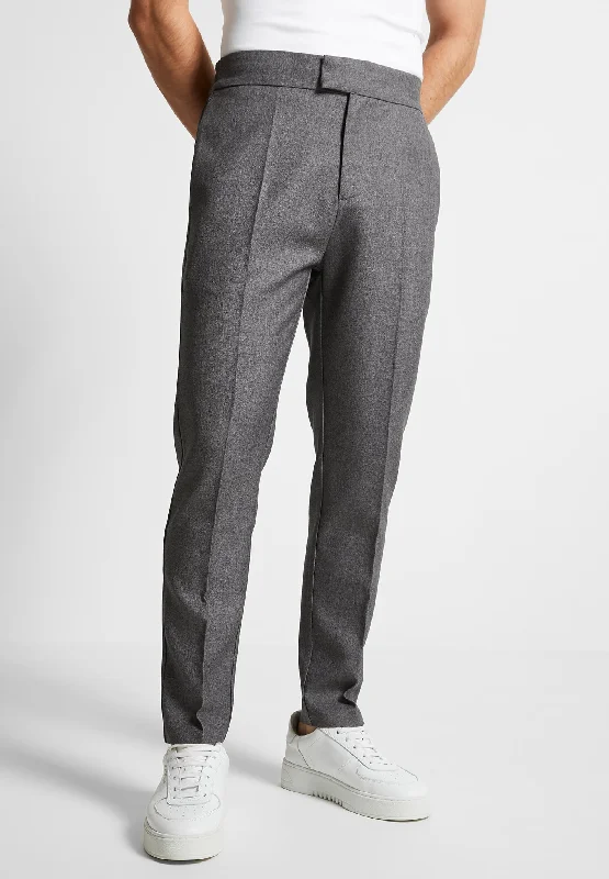 Slim Fit Tailored Trousers - Grey Hip Men's Urban Hip Men's Urban