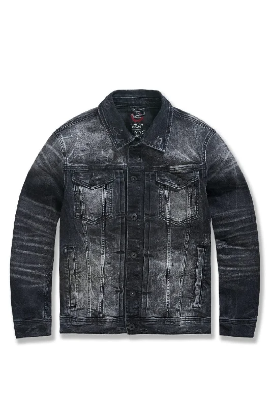 Meadowlands Denim Trucker Jacket (Monochrome) Elegant Men's Cashmere Elegant Men's Cashmere