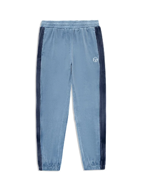 Cielo Velour Track Pant- Faded Denim British Gentleman Style British Gentleman Style