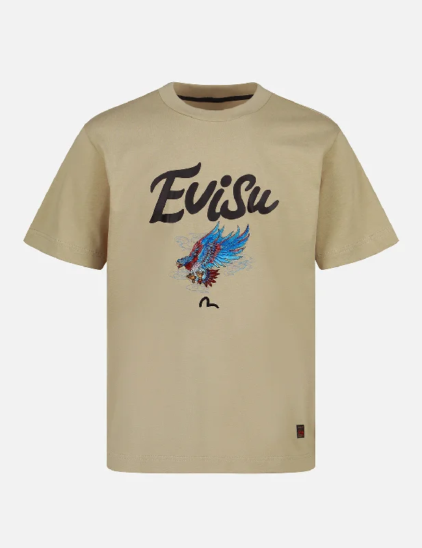 Eagle and Logo Print T-Shirt Cclassic Men's Tweed Cclassic Men's Tweed