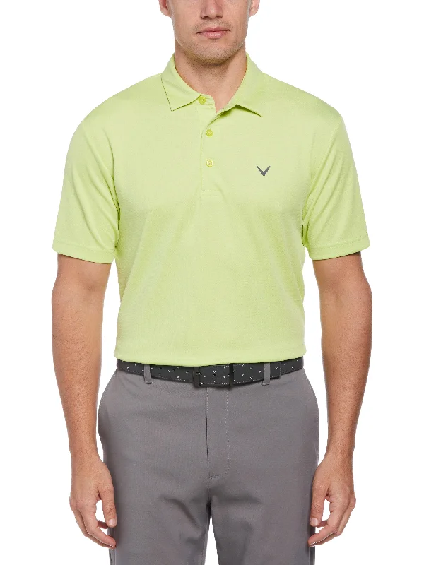 Men's Micro Texture Golf Polo Classic Men's Pin Classic Men's Pin