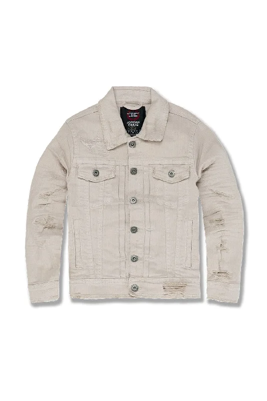 Kids Tribeca Twill Trucker Jacket (Core Colors) Refined Men's European Refined Men's European