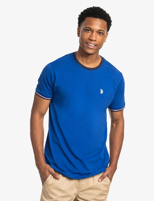 SIGNATURE STRIPE TRIM RINGER T-SHIRT Dynamic Men's Glow Dynamic Men's Glow