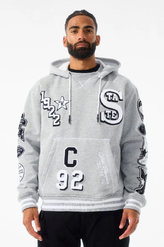 State Champs Pullover Hoodie (Heather Grey) Dapper Men's 1920S Dapper Men's 1920S