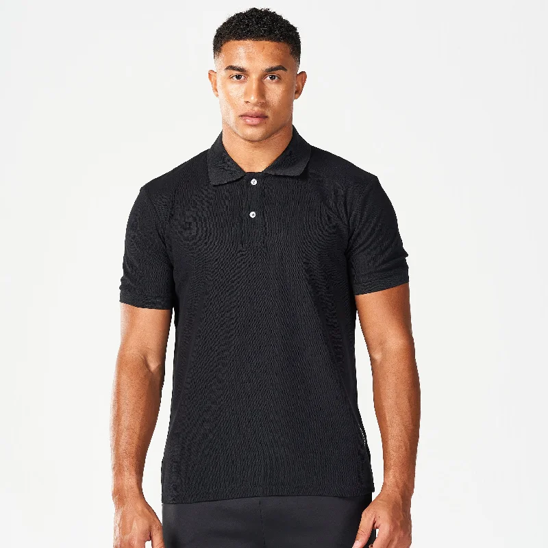 Core Over Achiever Polo - Black Sporty Men's Athleisure  Sporty Men's Athleisure 