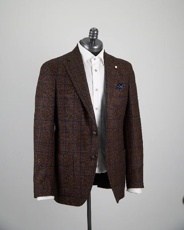 Wool Silk Glencheck Sport Jacket Modern Men's  Modern Men's 