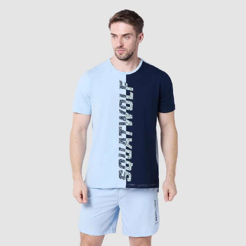 Split Logo Tee - Skyway & Navy Dynamic Men's High Dynamic Men's High