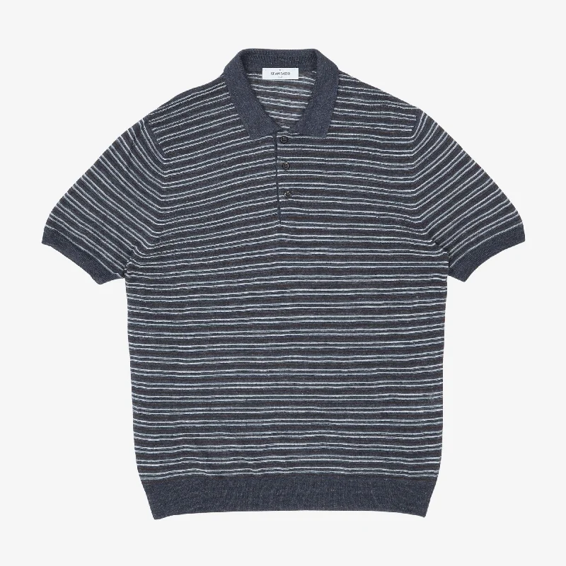 SS Striped Polo Shirt Cool Men's Skate Cool Men's Skate