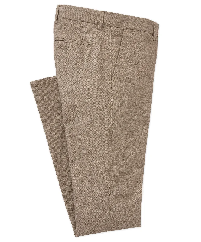 Wooly Melange Flannel Flat-Front Trouser Beach Beach