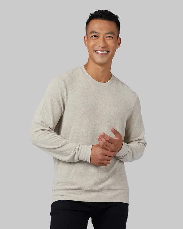 MEN'S SWEATER KNIT CREW TOP Elegant Men's Cashmere Elegant Men's Cashmere