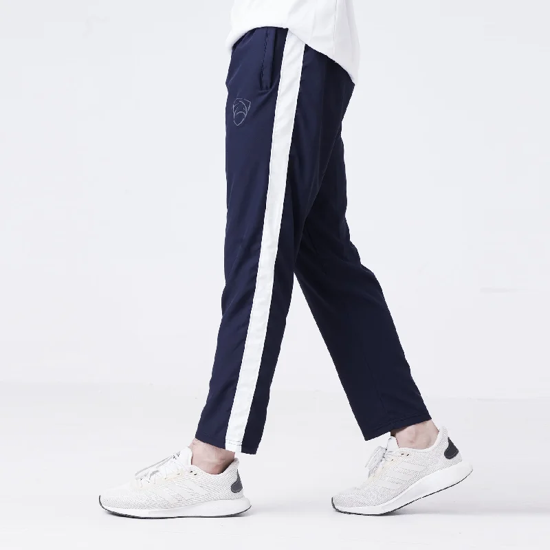 Tf-Premium Navy Micro Relaxed Fit Bottoms With White Panel Refined Men's Hand Refined Men's Hand