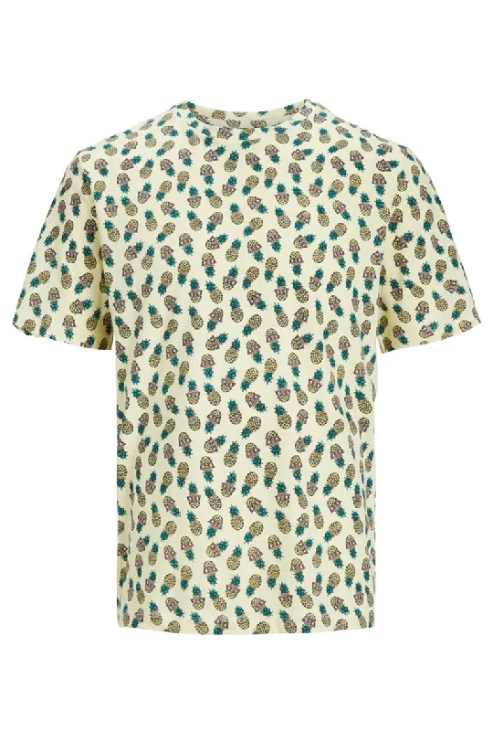 JACK AND JONES PINEAPPLE AOP SS TSHIRT Masculine Men's  Masculine Men's 